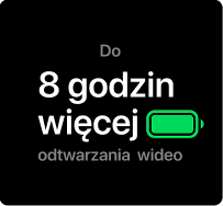 Do 8 godzin więcej odtwarzania wideo.