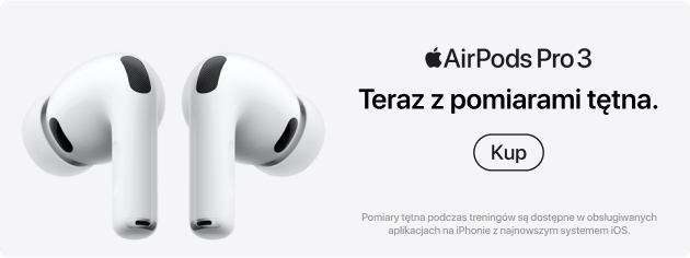 Apple AirPods Pro 3. Teraz z pomiarami tętna. Kup